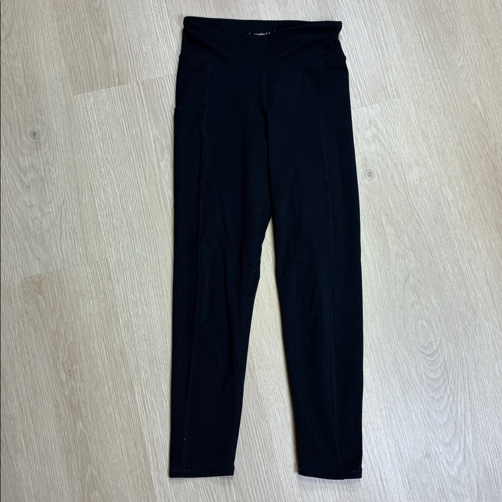 Abercrombie Kids Black Active Stretch 7/8 Leggings